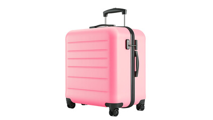 pink suitcase isolated on white background PNG