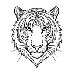 tiger head vector