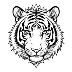 vector illustration of a tiger