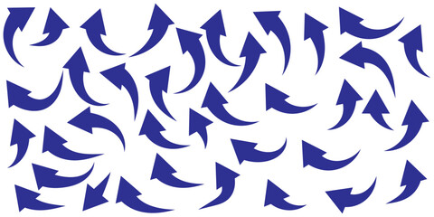 Black arrows icon vector set. Bold arrow symbol curved flat design isolated