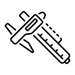 Caliper tool icon in line style 