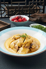 Delicious cold dish cream curry chicken
