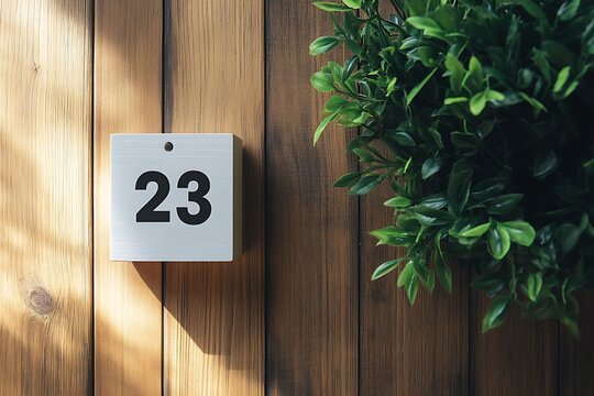 White Block Calendar Displaying the Date 23rd March