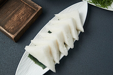 Hong Kong style tea set with glutinous rice cake