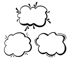 set of speech bubbles