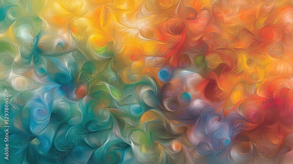 Poster abstract art background with colorful paint strokes, a vibrant and dynamic texture
