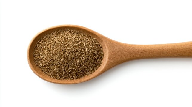 Closeup of cumin seeds in wooden spoon, rustic spice for flavorful dishes closeup
