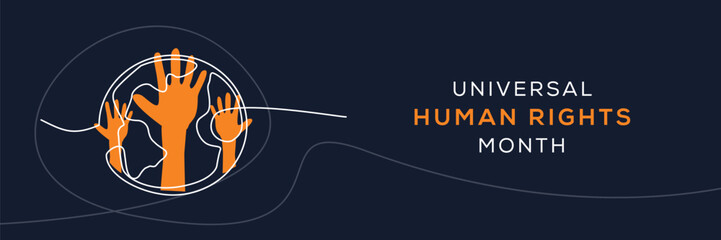 Universal human rights month, Vector illustration.