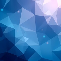 Obraz premium blue low poly background with glowing abstract facets
