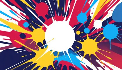 Fototapeta premium Vibrant Paint Splashes, Creative Studio, Digital Artwork, Colorful Environment, Abstract View, Art Concept for Impact