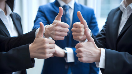 Bravo for teamwork and the hands of businesspeople in the office for agreement, positive news, and feedbacBusiness, professional, and male and female gestures of gratitude, assistance, and cooperation