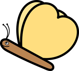 노란 나비 일러스트