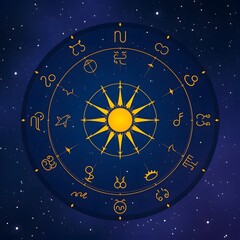 Palmistry Zodiac Wheel and Horoscope Star Map 
