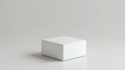 Minimalist White Cardboard Box Mockup – Clean Packaging Design for Branding & Product Display