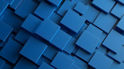 Abstract Geometric Cubes Arranged In A Modern Blue Pattern Background With Digital Texture