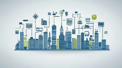 Interconnected future city network for smart sustainable living and digital urban infrastructure innovation solutions and services