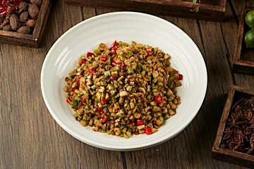 Stir-fried Sour Bamboo Shoots with Rice Pepper and Minced Pork