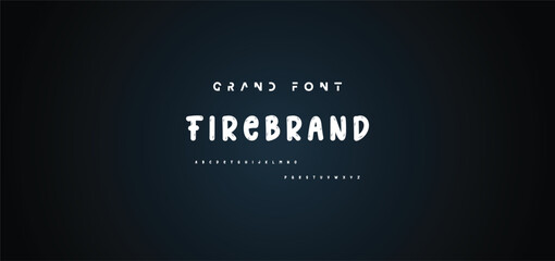 Vector Illustration Grunge Horror Typographie. Hand Made Brush Font.