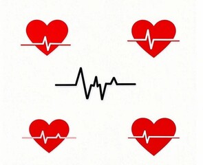 health monitoring, digital heartbeat graphics