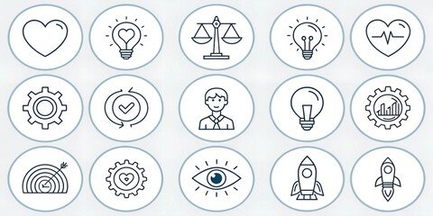  "Business & Innovation Line Icons Set"