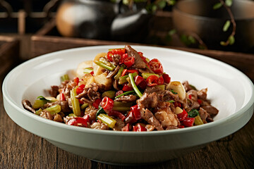 Hunan cuisine delicious Hunan-style stir-fried beef
