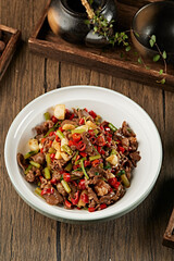 Hunan cuisine delicious Hunan-style stir-fried beef