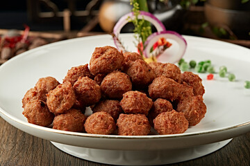 Deep-fried Chicken Meatballs