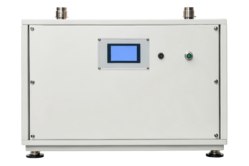 White industrial control panel isolated with transparent background