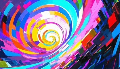 abstract background with colorful lines