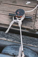 mooring rope with knot
