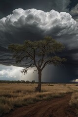 Obraz premium The Clouds Become Darker and Fuller as They Gather Moisture and Prepare for Rain 