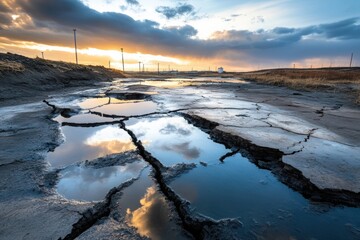 Leakage of toxic chemicals from dried-up reservoirs, which negatively affect the environment. 