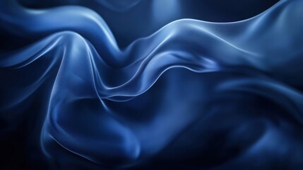 Obraz premium Cinematic Abstract Dark Blue Flowing Smoke Texture Background with Dramatic Lighting