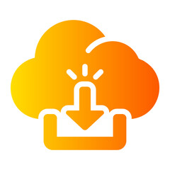 cloud download Gradient icon