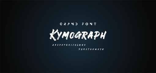 Brush Font. Hand Lettering Sketch Font. Vector Alphabet