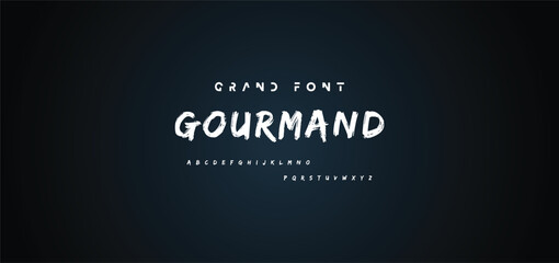 Brush Font. Hand Lettering Sketch Font. Vector Alphabet