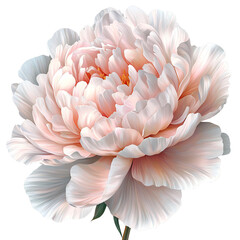 Romantic peony macro shot Elegant peony flower in soft pastel tones, delicate peony bloom, luxury peony flower close-up