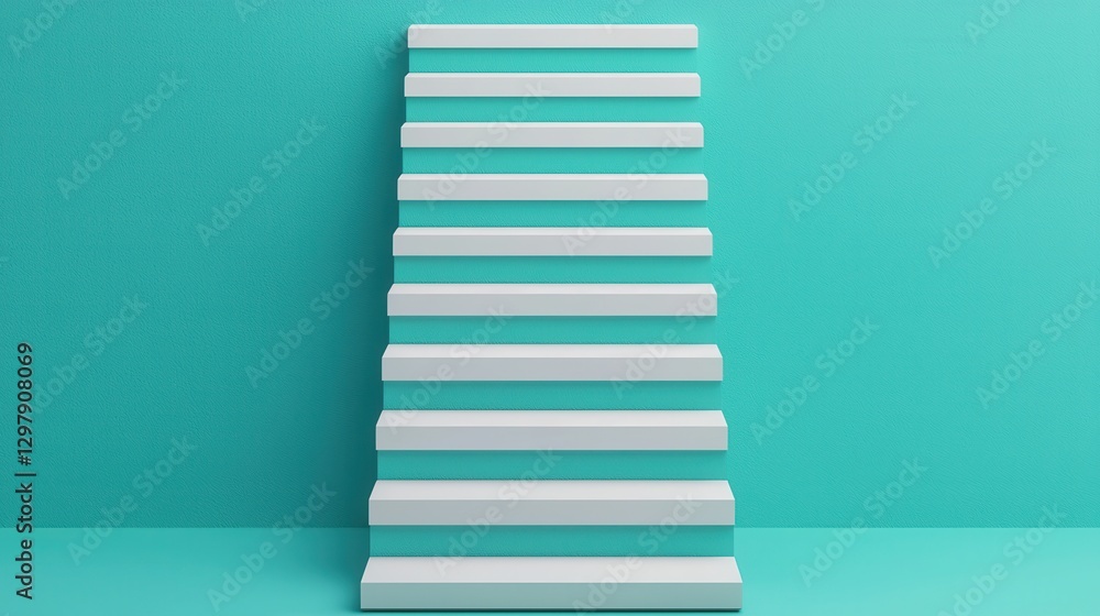 Poster creative problem solving concept. conceptual stairs a maze transforming into a staircase