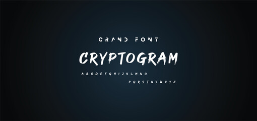 Brush Font. Hand Lettering Sketch Font. Vector Alphabet