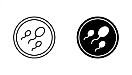 Fototapeta premium Sperm cells icon set, Pregnancy, obstetrics, gynecology line icon. Medicine symbol, vector illustration on white background