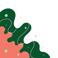 Abstract Blob Line Corner