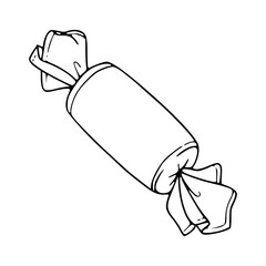 outline drawing of a candy vector graphic