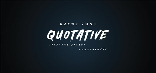 Brush Font. Hand Lettering Sketch Font. Vector Alphabet