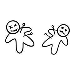 voodoo doll vector illustration