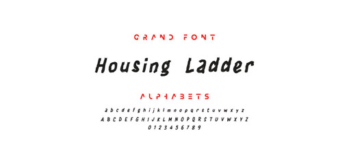 Brush Font. Hand Lettering Sketch Font. Vector Alphabet