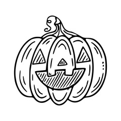 halloween pumpkin line art