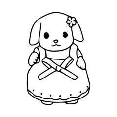 cute cartoon dog vector illustration