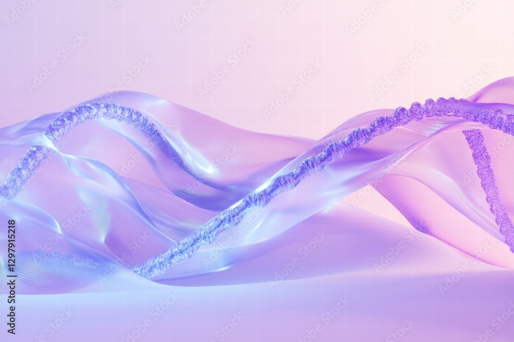Aufkleber glow of a futuristic dna helix represents advancements in genetic science and technology in a vibran