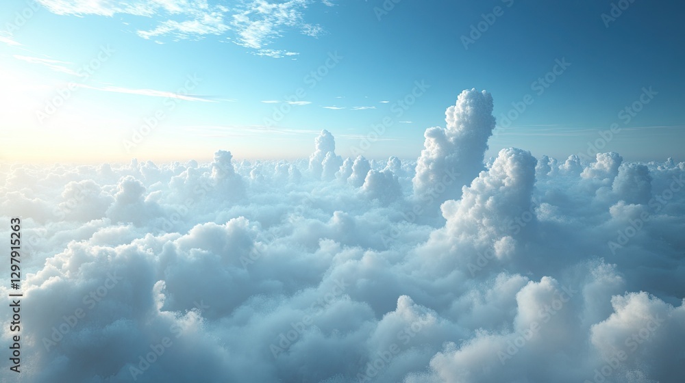 Aufkleber a creative concept of multi-cloud architecture where businesses use several clouds for storage and c