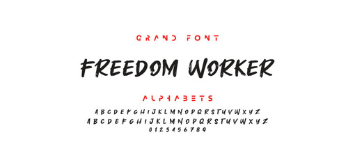 Stylish painted by a brush uppercase vector letter.